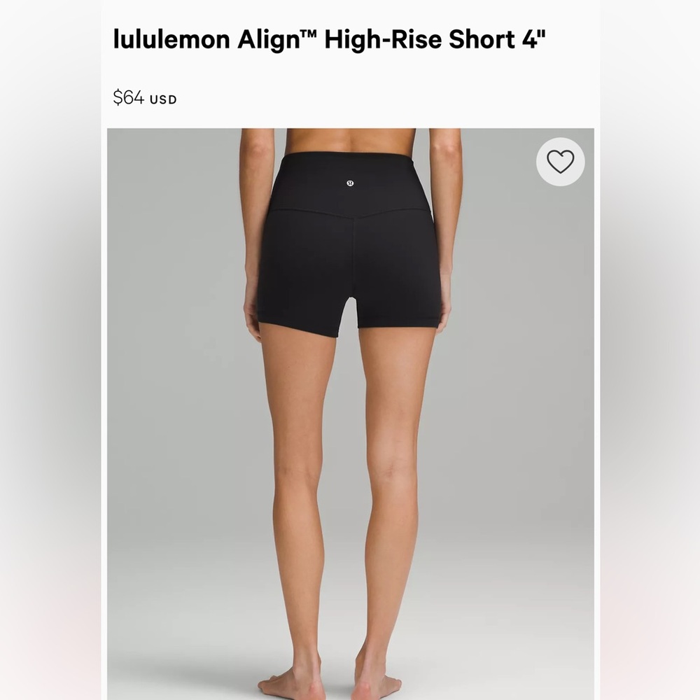 Lululemon biker shorts 4”